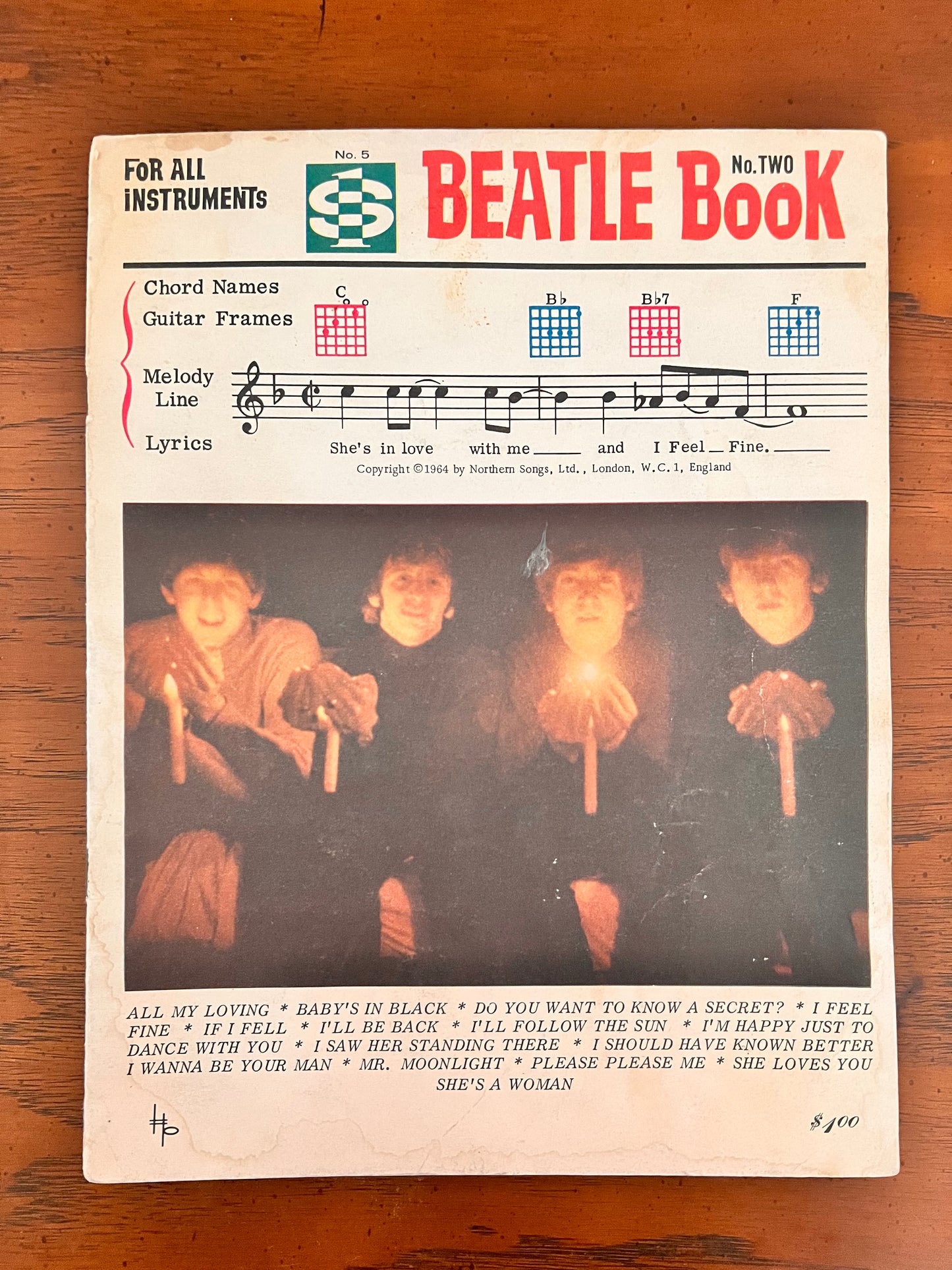 1964 Beatle Book #2 Songbook With Lyrics & Chords