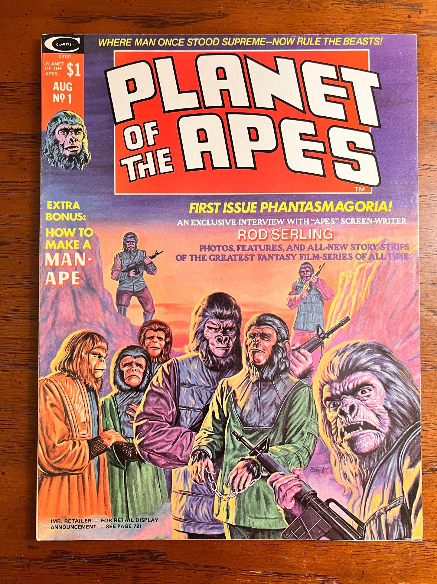 1974 Planet of the Apes Magazine #1 Marvel Comics Softcover Near Mint