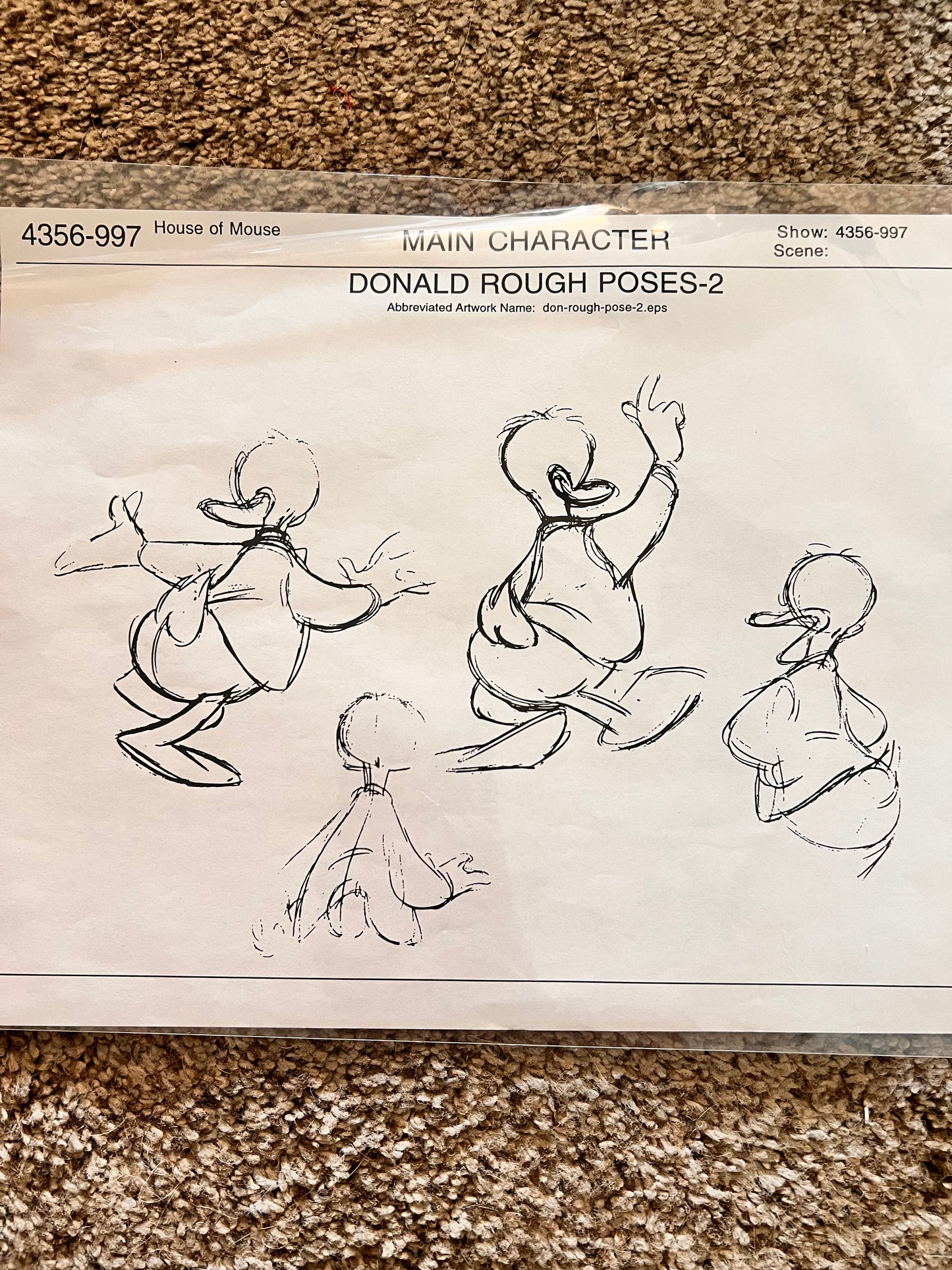 Disney Donald Duck Model Sheet