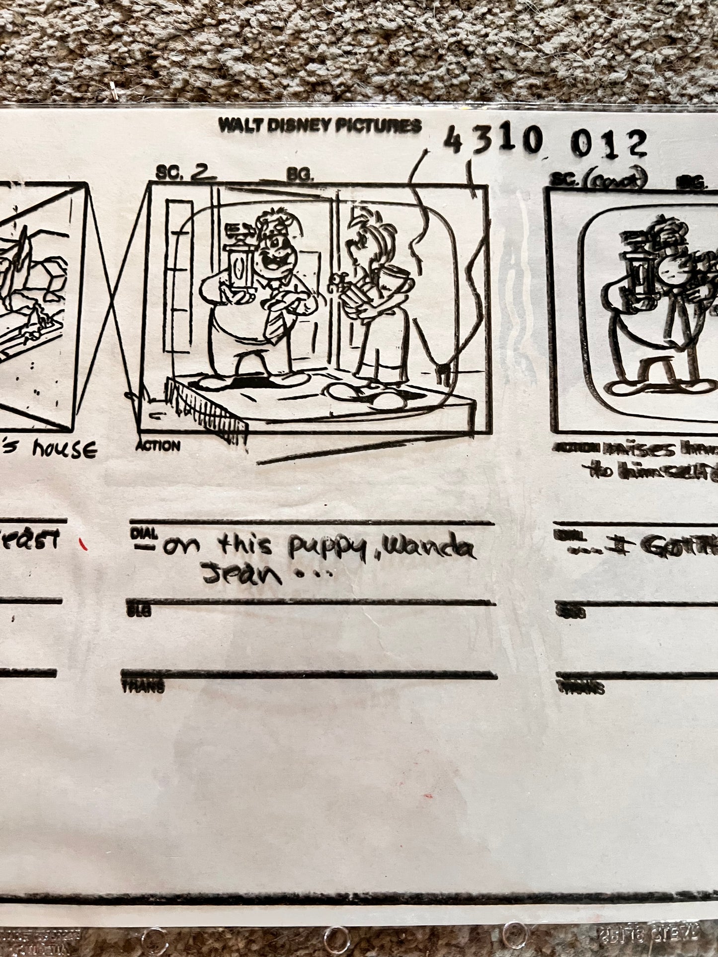 Original Disney Art Storyboard