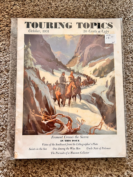 Touring Topics Magazine October 1931 Fremont Crosses the Sierra