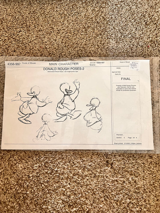 Disney Donald Duck Model Sheet