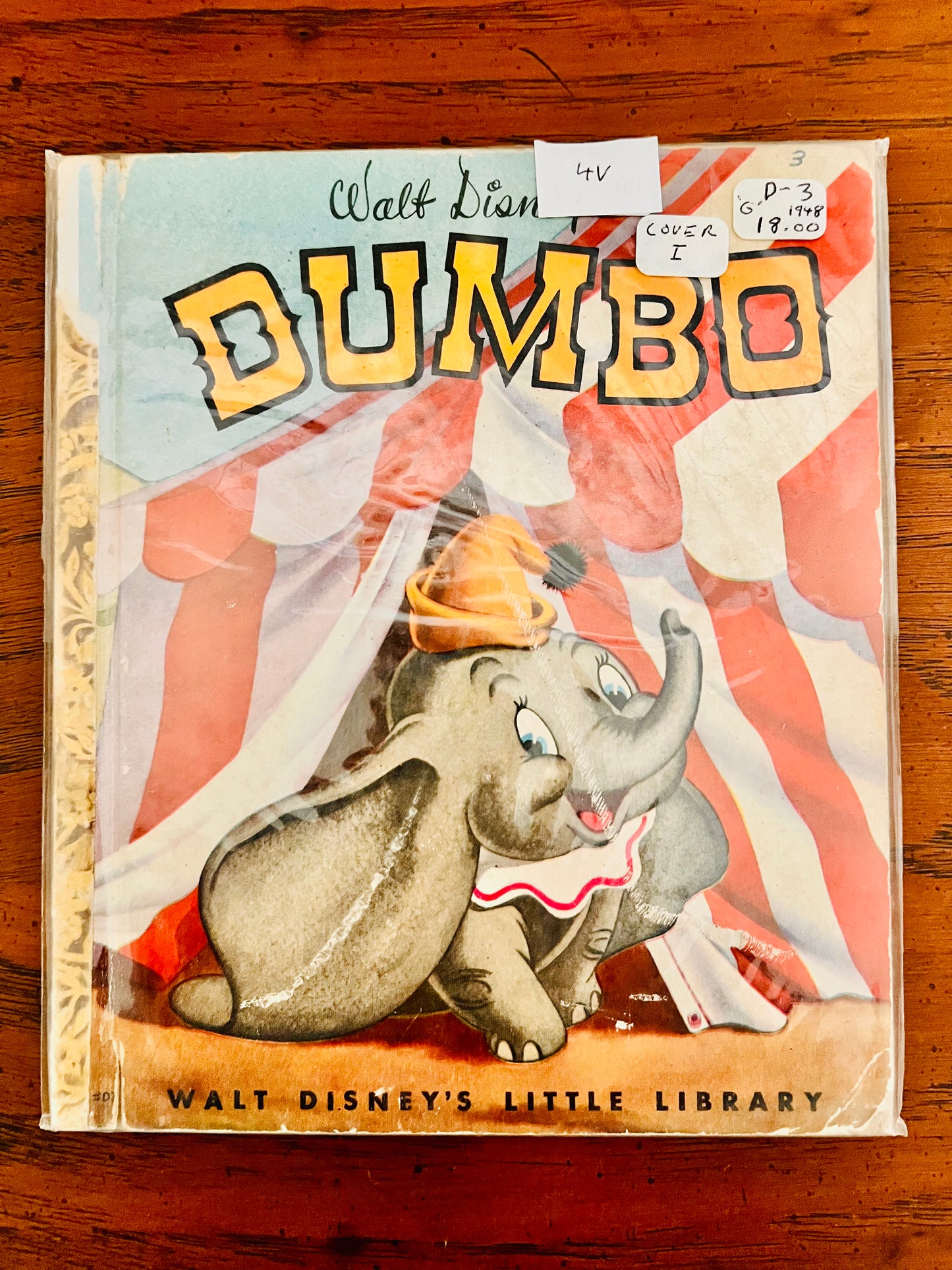 Vintage 1948 Walt Disney Dumbo Little Golden Book D3 Cover 1