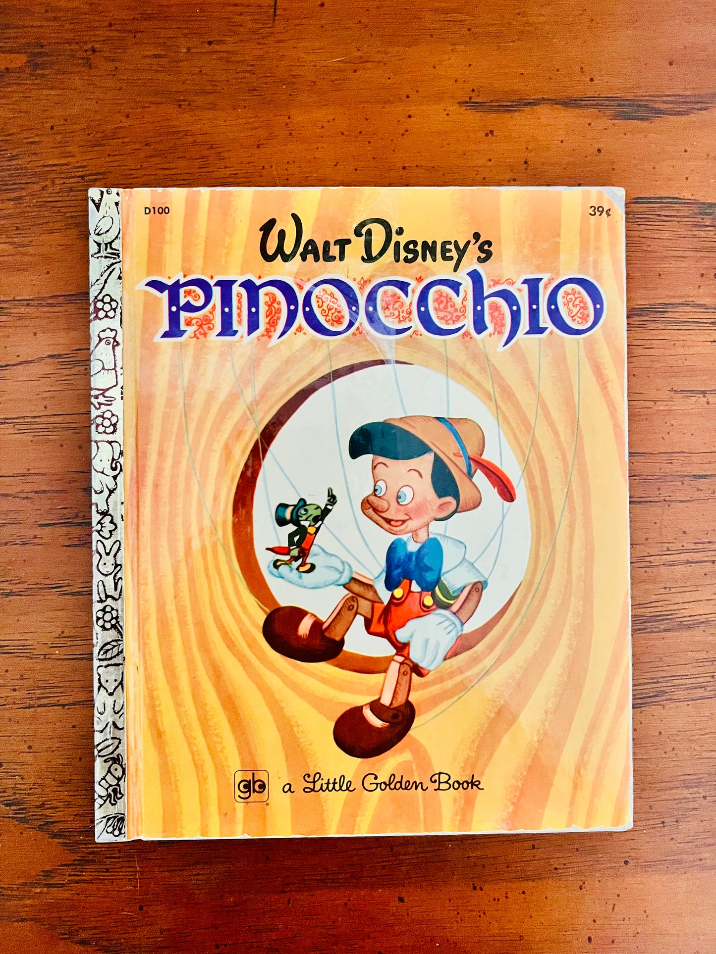 1971 Little Golden Book Walt Disney Pinocchio D100