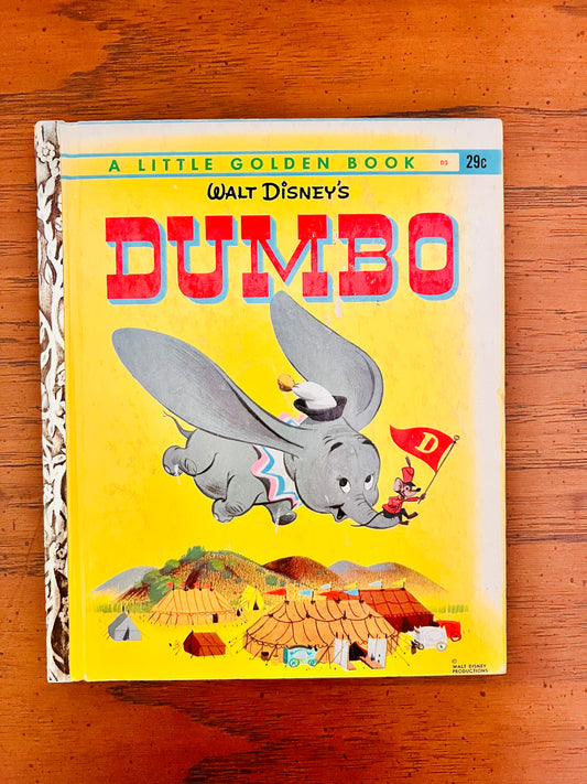 1957 Little Golden Book: Walt Disney's Dumbo D3 Cover #2