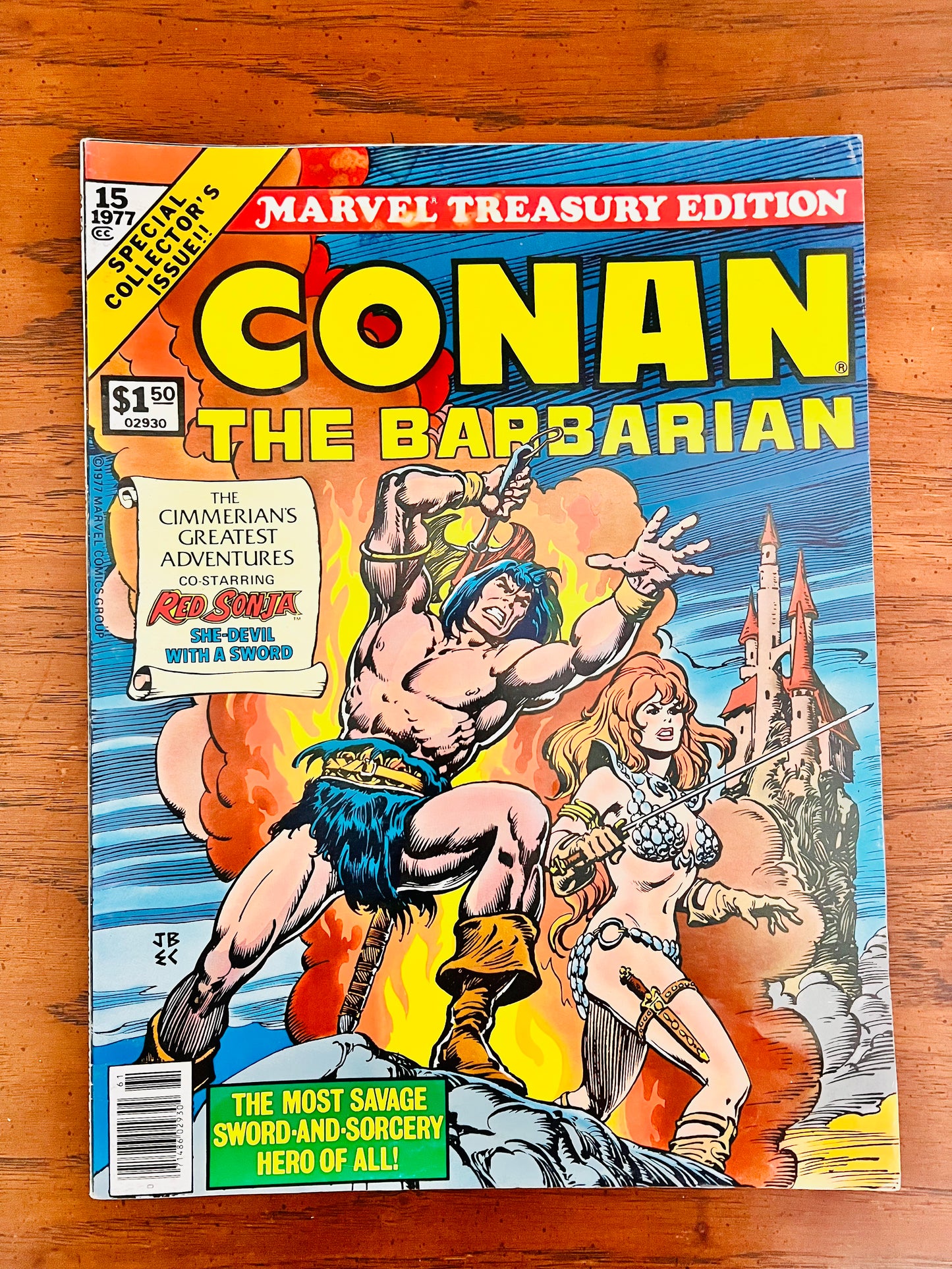 1977 CONAN THE BARBARIAN Marvel Treasury Edition 15 VF/NM Reprint 24 Red Sonja